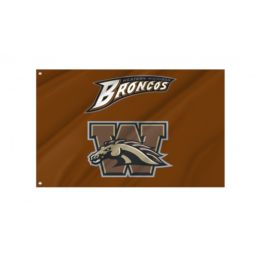 Flag of Western Michigan Broncos, Unique Design Print, Flags for Indoor & Outdoor Use